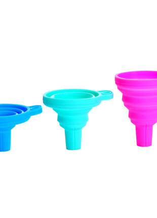 Compact Collapsible Silicone Kitchen Funnel for Home Use, Portable Liquid Transfer