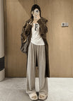 Walking pants--oatmeal color / One size fits all without pockets