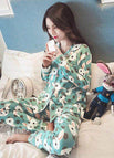 S green rabbit cardigan long set