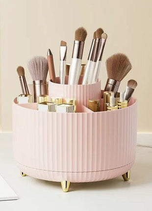Desktop Rotating Cosmetic Brush Storage Cylinder Cosmetic Storage Rack Table Dressing Table Eye Shadow Brush Lipstick Box Pen Holder