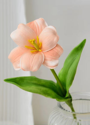 Lifelike PU Mini Tulip Artificial Flowers for Home Decor & Photography Props