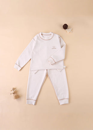 Children's Thickened Cotton Underwear Pajamas Breathable Boys and Girls Colored Antibacterial Thermal Set