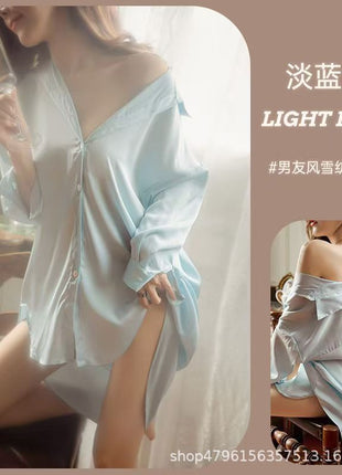 Elegant Silk Blend Loose Fit Women's Cardigan Shirt - Perfect Summer Style