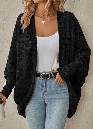 Chic European Style Mid-Length Knitted Cardigan Sweater for Women