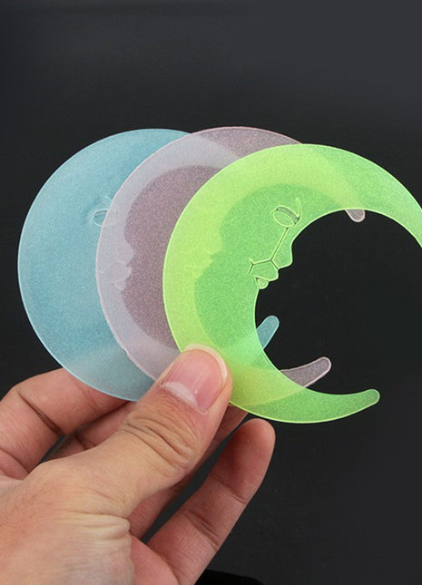 Magical Glow-in-the-Dark Moon Wall Decals - Luminous Room Decor Stickers