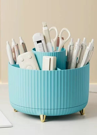 Desktop Rotating Cosmetic Brush Storage Cylinder Cosmetic Storage Rack Table Dressing Table Eye Shadow Brush Lipstick Box Pen Holder