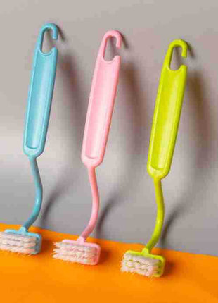 Toilet Brush with No Dead Angles, Plastic Toilet Cleaning Brush with Extended Handle, Easy-To-Use Toilet Brush Set with Base