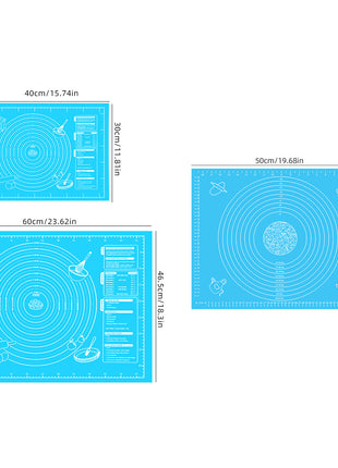 Large Non-Stick Silicone EVA Kneading Baking Mat with Measurement Scales