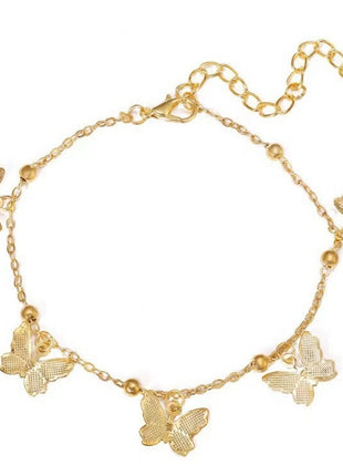 Elegant European Butterfly Charm Anklet Bracelet - Simple Fashion Jewelry Accessory
