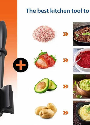 Multi-Function Handheld Meat Chopper Masher Smasher Tool for Kitchen Cooking