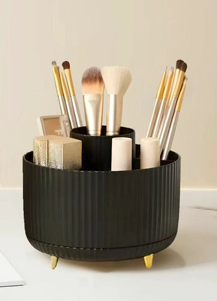Desktop Rotating Cosmetic Brush Storage Cylinder Cosmetic Storage Rack Table Dressing Table Eye Shadow Brush Lipstick Box Pen Holder