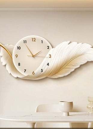 Creative living room wall clock, modern and luxurious,  Super Silent Quartz Movement, No Ticking, Artificial Wood Construction, Perfect for Living Room, Bedroom, Kitchen, Coffee Bar Decor - Unique Home Gift and Festival Decoration