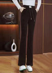 Brown bootcut pants [without velvet]