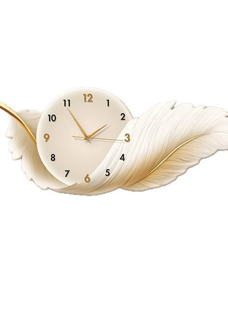 Creative living room wall clock, modern and luxurious,  Super Silent Quartz Movement, No Ticking, Artificial Wood Construction, Perfect for Living Room, Bedroom, Kitchen, Coffee Bar Decor - Unique Home Gift and Festival Decoration