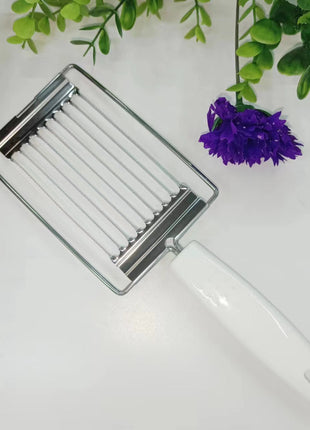 Stainless Steel Multi-Purpose Slicer: Ergonomic Handle for Fruits, Vegetables, Ham, Chips