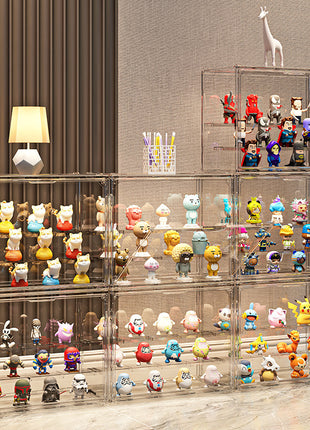 Blind Box Storage Display Stand Bubble Mart Acrylic Box Model Hand-Made Frame Building Block Doll Transparent Box Cabinet Wall