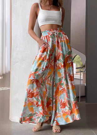 Women's Loose Fit Wide Leg Casual Trousers - European Style Oversize Comfort