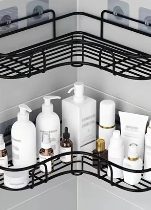 No-Drill Wall Mounted Iron Art Mesh Bathroom Toilet Storage Rack Shelf