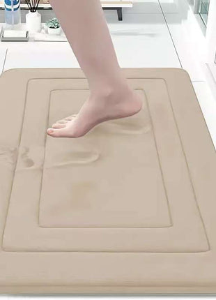 Cross-Border Bathroom Floor Mats Thickened Memory Foam Bathroom Door Non-Slip Mats Coral Velvet Foot Mats Factory Direct Supply Wholesale