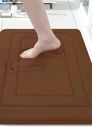 Cross-Border Bathroom Floor Mats Thickened Memory Foam Bathroom Door Non-Slip Mats Coral Velvet Foot Mats Factory Direct Supply Wholesale