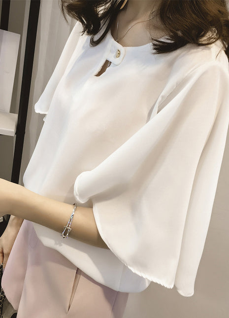 2025 Korean Summer Chiffon Sleeveless Top for Plus-Size Women