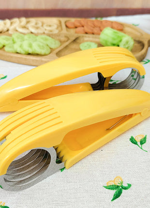 Effortless Stainless Steel Banana Slicer & Fruit Sausage Cutter Kitchen Tool