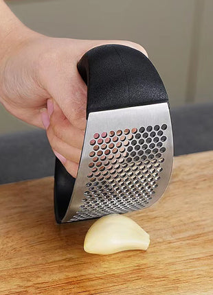 Manual Stainless Steel Garlic Press Mincer Crusher - Easy Squeeze Kitchen Tool