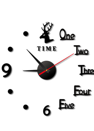 DIY Luminous Silent Wall Clock Decal Modern European Style Home Decoration