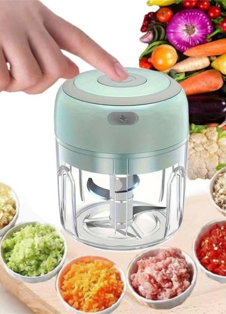 Compact Wireless Electric Garlic Chopper Crusher, USB Rechargeable Mini Food Processor
