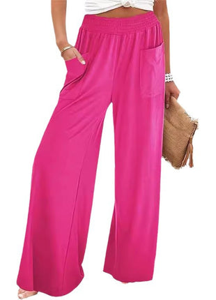 Women's High Waist Flared Trousers - Stretchy Comfort for City Style