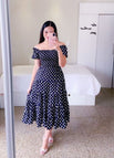 Navy blue dots