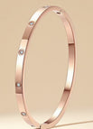 Rose gold 4mm ten diamond bracelet