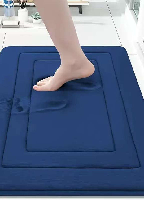 Cross-Border Bathroom Floor Mats Thickened Memory Foam Bathroom Door Non-Slip Mats Coral Velvet Foot Mats Factory Direct Supply Wholesale
