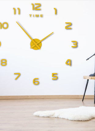 Modern DIY 3D Wall Clock Silent Quartz Movement No-Drill Living Room Bedroom Decor