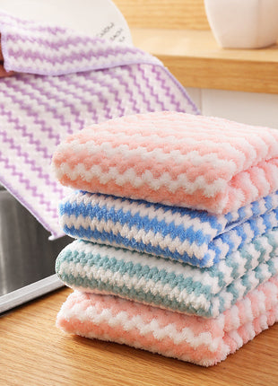 Ultra-Absorbent Microfiber Kitchen Cleaning Cloth - Lint-Free, Oil-Resistant