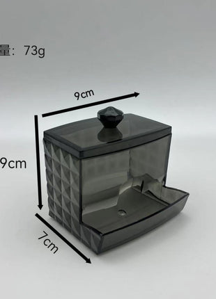 New Transparent Multi-Purpose Cotton Swabs with Bamboo Caps, Ps Portable Round and Long Combination Cotton Pads, Dormitory Storage Box