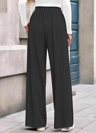 Women's Loose Straight Fit Leisure Trousers - Comfortable Demi-Season Pants