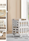 Folding dirty clothes basket white [large size]