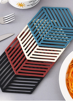 Non-Slip Hexagon Silicone Heat Resistant Mat for Teapots and Cups