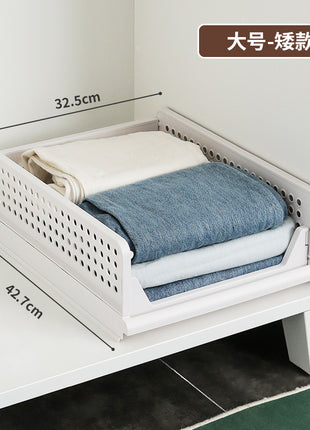 Wardrobe storage artifact drawer dormitory wardrobe clothes layered organizing basket partition shelf storage rack storage box
