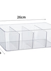 Transparent compartment box [without lid]
