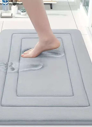 Cross-Border Bathroom Floor Mats Thickened Memory Foam Bathroom Door Non-Slip Mats Coral Velvet Foot Mats Factory Direct Supply Wholesale