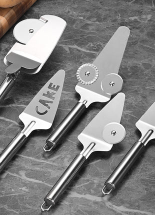 Premium Stainless Steel Multi-functional Pizza Cutter & Cake Shovel Baking Tool