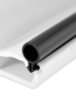 Durable O-Type Silicone Rubber Weatherstripping for Windows & Doors - Black/White