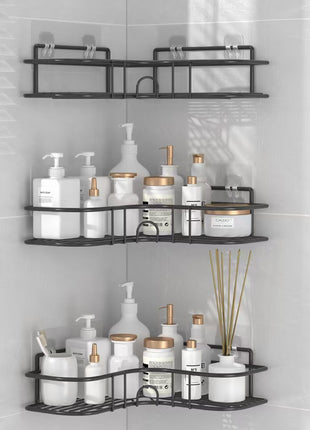 No-Drill Wall Mounted Iron Art Mesh Bathroom Toilet Storage Rack Shelf