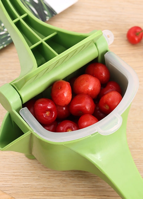 Compact Manual Fruit Juicer Press for Home Kitchen - Orange Lemon Berry Squeezer
