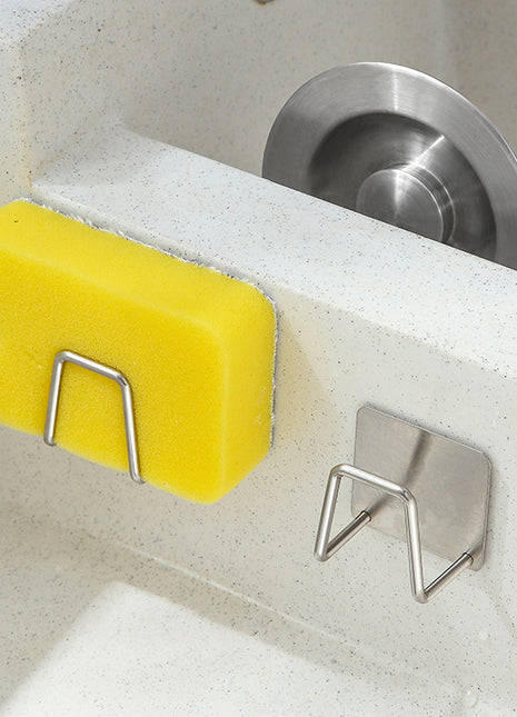 Premium Stainless Steel Sponge Holder Kitchen Sink Caddy No-Drill Drying Organizer