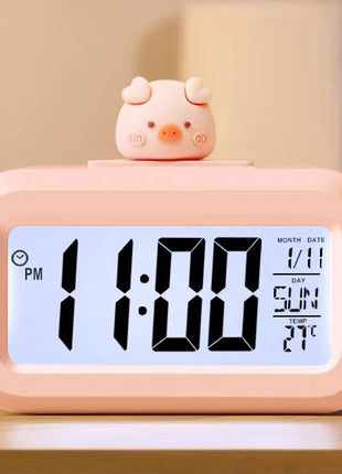 Minimalist Student Desk Alarm Clock with Chronograph, Timer, and Temperature Display