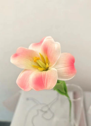 Lifelike PU Mini Tulip Artificial Flowers for Home Decor & Photography Props
