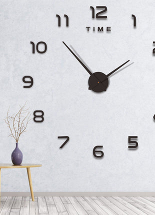 Modern DIY 3D Wall Clock Silent Quartz Movement No-Drill Living Room Bedroom Decor